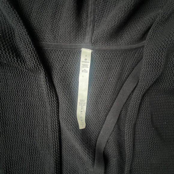 Lululemon Still Movement Open Split Back Hooded Knit Cardigan Yoga Athleisure - Picture 2 of 7